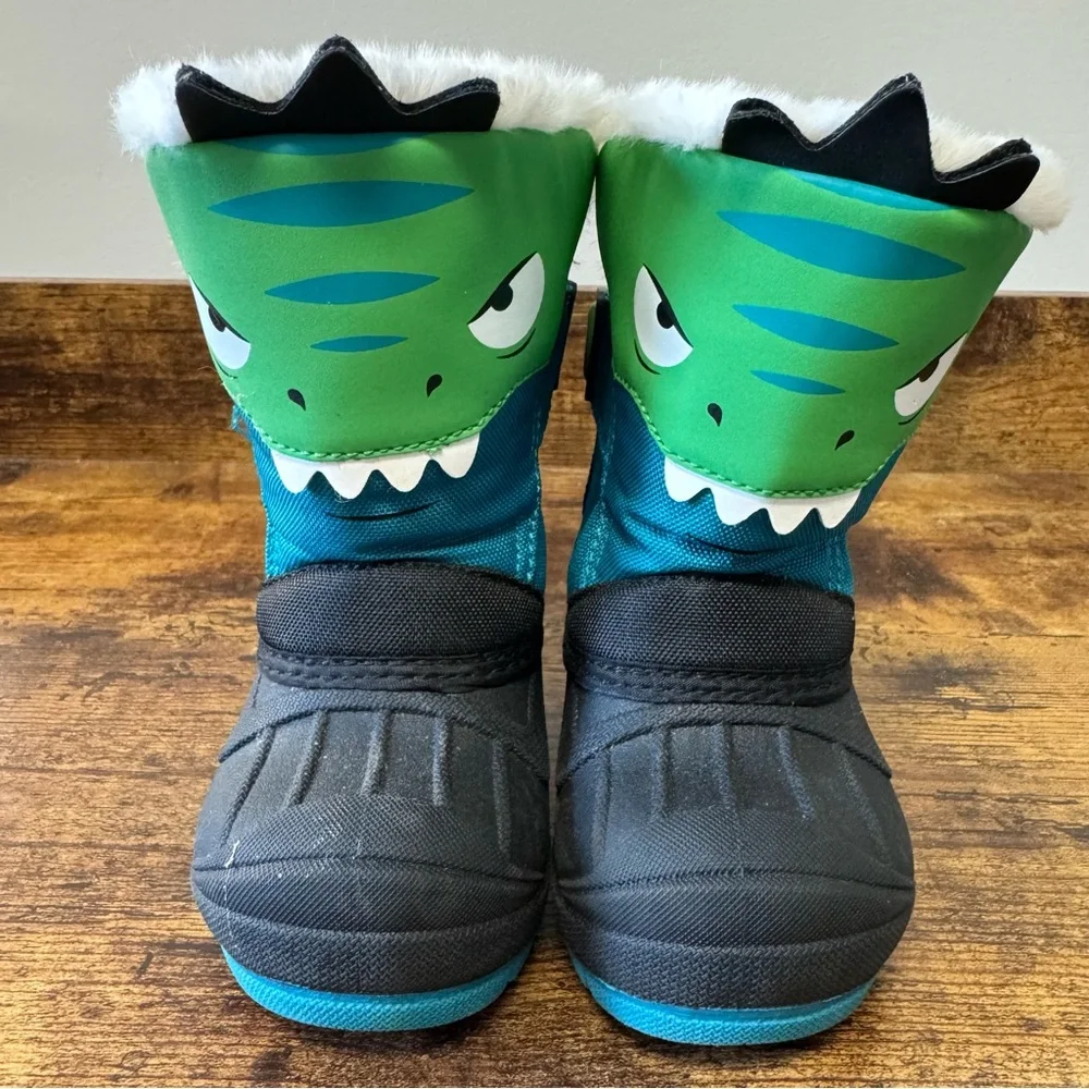Cat‎ & Jack Toddler Boys' Lennox Teal Winter Boots Frankie Dinosaur Size  5